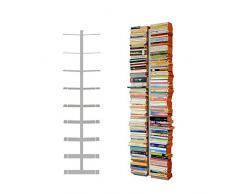 Radius Design booksbaum Double Wand Gross Silber, 2tlg. Best.aus: Halterung + Einlegeböden [W]