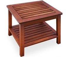 Casaria Beistelltisch Gartentisch Akazienholz Massiv 45x45x45cm Balkontisch Couchtisch Holztisch Blumenhocker Holz Tisch Garten