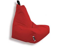 Patchhome Lounge Sessel XXL Gamer Sessel Sitzsack Sessel Sitzkissen In & Outdoor geeignet fertig befüllt | XXL - Rot - in 2 Größen und 25 Farben
