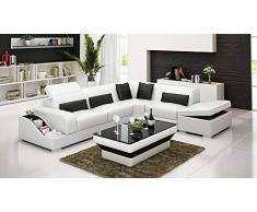 Its-Me Futuristische Designer Sofa Kombinationen|von Uns konfiguriert oder selbst stylen|feinstes weiches Leder|Wohnlandschaft|Ledercouch|LED|Bluetooth Lautsprecher|USB|