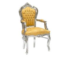 MAXIOCCASIONI Barock-Sessel Silber Gold