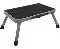 Cartrend 10167 Einzeltrittstufe Trittstufe Klappbar Wohnmobil Schritte Stufe Fußhocker Camping Bus Caravan Wohnwagen bis 150kg