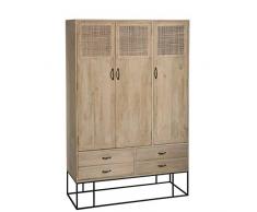 Rattanschrank Geflecht Mangoholz