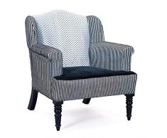 PKline Sessel Tanru schwarz Weiss grau Fernsehsessel Relaxsessel Patchwork Ohrensessel