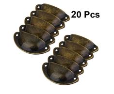 Yardwe 20 Stück Muschelgriff Schubladen Griffe Antik Vintage Griffe Bronze Schrank Griffe Antik Möbelgriff Halbkreis mit Schrauben für Kabinett Schubladen Schrank 8.2 x 3.5 x 1.5 cm(Bronze)
