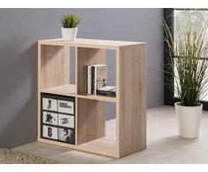 möbelando Regal Würfel Bücherregal Cuberegal Wandregal Regalwürfel Holzregal Mareen II (Sonoma-Eiche)