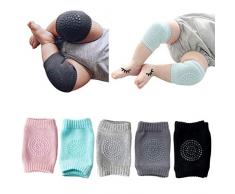 Säugling Kleinkind Baby verstellbare elastische Knie Ellenbogen Beinauflage Bein Wärmer kriechende Baby Socken Knie Sicherheit Schutz Unisex -5 Paar