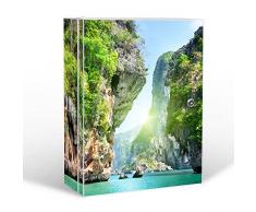 banjado Medizinschrank groß abschließbar | Arzneischrank 35x46x15cm | Medikamentenschrank aus Metall weiß mit Motiv Versteckte Bucht