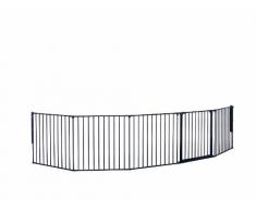 Baby Dan Kaminschutzgitter/Raumteiler Flex XXL 90 - 350 cm, schwarz - Hergestellt in Dänemark + TÜV/GS geprüft