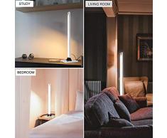 HENZIN Stehlampe LED Dimmbar,Stehlampe mit Fernbedienung Stehleuchte Modern Wohnzimmer 5 Helligkeitsstufen Touch Kontrolle Schmale Lichtleiste Bodenlampe Standleuchten f/ür Schlafzimmer B/üro Wei/ß