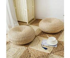 Tatami Kissen Bodenkissen Sitzkissen Aus Rohrkolben Und Schmiedeeisen- Umweltfreundlich Langlebig Ca. 4515cm