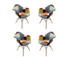 LIBEROSHOPPING.eu - LA TUA CASA IN UN CLIK Sessel Robuster aus Patchwork Stoff mit Buchenbeinen (4)