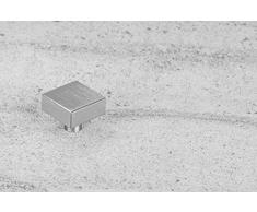 Gedotec Möbelknopf Türknopf Edelstahl gebürstet rostfrei Sonja eckig | Vollmaterial MASSIV | Schrank-Knopf 25 x 25 mm | Höhe 20 mm | 1 Stück