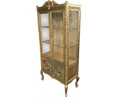 Casa Padrino Barock Vitrine Gold ModF7 - Doppel Vitrinenschrank