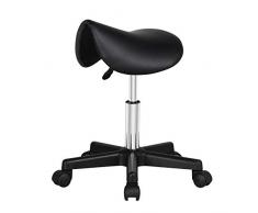 Yaheetech Sattelhocker Arbeitshocker Rollhocker Arzthocker Praxishocker höhenverstellbar drehbar