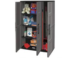 Kunststoffschrank Gartenschrank hoch mit Besenfach Free