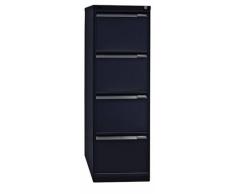 BISLEY Hängeregistraturschrank 1bahnig, 4 Schübe, schwarz