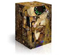 murando Papphocker Motiv Klimt 45x30x30 cm faltbar Papier Hocker ergonomischer Karton Photohocker Falthocker l-A-0045-ap-a