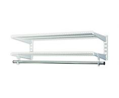 Element System Regalset Garderobenlösung LUCKY 2, Wandregal, Regal für Garderobe, Kleiderschrank oder Flur in weiß