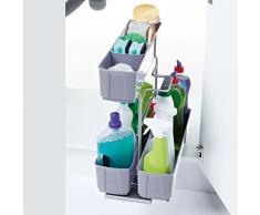 Sotech Kesseböhmer CleaningAGENT Küchenauszug (BxTxH: 298 x 480 x 480 mm) Schrankauszug Putzmittelauszug Bodenmontage