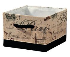 KESPER 19511 Aufbewahrungskorb Paris aus Textil, 29,5 x 29,5 x 21,5 cm