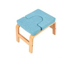 Yoga Hocker Kopfstand, Yoga Stuhl Für Starter-Sets,Kopfstandhocker mit Holz Und Leinen Fitnessgeräte für lindern Sie Müdigkeit und Bauen Sie Körper auf