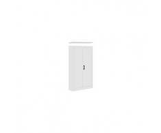 Regal-/Schrank-Kombination, Schrankhöhe 1950 mm, l ichtgrau RAL 7035, inkl. 1 RegalFachboden, BxTxH 1