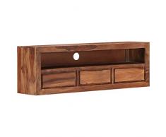 vidaXL Sheesham-Holz Massiv TV Schrank Board Tisch Möbel Lowboard Fernsehtisch Fernsehschrank Sideboard Fernseher Schrank Fernsehmöbel 120x30x40cm