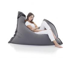 Lazy Bag Original Sitzsack XXL 400L Riesensitzsack aus Baumwolle 180x140cm (Dunkel-grau)