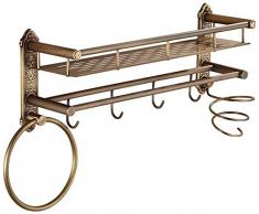 LEIXIN Gepäck Antique Badezimmer Copper Rack-Bad-Accessoires Europäische Handtuchwärmer Badezimmer Retro Kosmetik Regalwand kosmetischen Aufbewahrungsbox Hanging