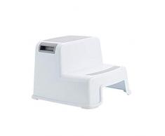 2 Step Stepping Badezimmer Töpfchen Trainingshocker Kunststoffhocker Küchen Tritthocker für Kinder und Kleinkinder, grau