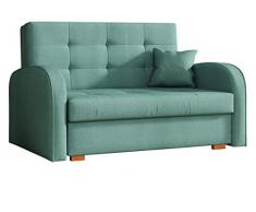 Mirjan24 Schlafsofa Viva Gold II mit Bettkasten, 2 Sitzer Polstersofa mit Schlaffunktion inkl. Kissen, Sofa, Sofagarnitur, Bettsofa, Wohnlandschaft, Farbauswahl (Kronos 26)