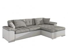 Ecksofa Diana, Eckcouch mit Bettkasten und Schlaffunktion, Elegante Couch, Polsterecke Sofa, Farbauswahl, Couchgarnitur, Schlafsofa, Bettsofa vom Hersteller (Ecksofa Rechts, Soft 017 + Lawa 05)
