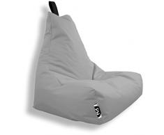Patchhome Lounge Sessel XXL Gamer Sessel Sitzsack Sessel Sitzkissen In & Outdoor geeignet fertig befüllt | XXL - Grau - in 2 Größen und 25 Farben