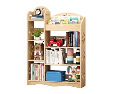 XYZX Bücherregal-Ausstellungsstand Bibliotheksregale Kombination Mehrschichtiges Bücherregal Aus Massivem Holz for Kinder