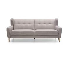 Exxpo Sofa Fashion Nora/Nordic-Style Sofa 3-sitzig mit Kippcouch-Funktion, Beige