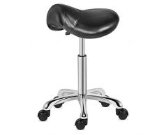 Kaleurrier Sattelhocker, drehbar, höhenverstellbar mit Rollen, strapazierfähig, ergonomischer Hocker für Labor, Klinik, Zahnarzt, Salon, Massage, Büro und Küche