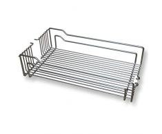 Einhängeboden Einhängekorb für Kesseböhmer Hoch-Schrank Dispensa/Drahtkorb für 30er Apothekerschrank / 250 x 467 x 110 mm/Stahl Silbergrau (matt verchromt) von SO-TECH®