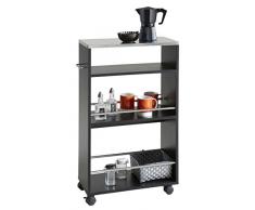 Demeyere COFFEE Küchenwagen, Spanplatte, Matt Schwarz, 50x24x83 cm (BxTxH)