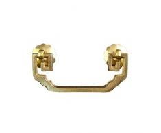 Wujiancheng-apparel Türgriff Packung mit 2 Stück traditionellen chinesischen Stil Messinggriffen, perfekt for Holzmöbel Schubladentür, Schrauben enthalten Mehrzweck Schrauben