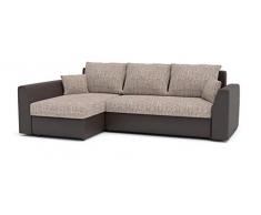 Ecksofa Paul mit Schlaffunktion! Best ECKSOFA! Eckcouch mit Bettkasten! (Lawa 02 + Soft 66)