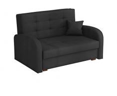 Mirjan24 Schlafsofa Viva Gold II mit Bettkasten, 2 Sitzer Polstersofa mit Schlaffunktion inkl. Kissen, Sofa, Sofagarnitur, Bettsofa, Wohnlandschaft, Farbauswahl (Kronos 22)