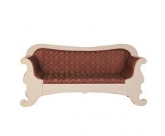 Vintage-Line Biedermeier Sofa Salur 3-Sitzer rot-Gold Landhausmöbel