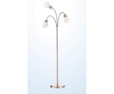 Trango 3-flammig LED Stehleuchte Stehlampe TG1518A - 12 Watt - 3x 350 Lumen Lichtleistung, 3 Stufen dimmbar - schwenkbar & drehbar
