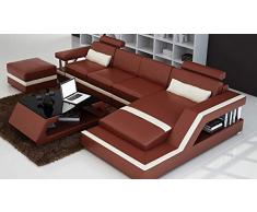 Its-Me Futuristische Designer Sofa Kombinationen|von Uns konfiguriert oder selbst stylen|feinstes weiches Leder|Wohnlandschaft|Ledercouch|LED|Bluetooth Lautsprecher|USB|