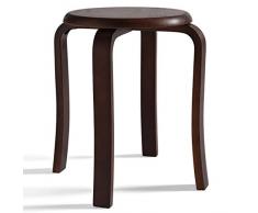 WSNBB Gummi-Holz Runde Hocker, Esstisch Hocker, Hauptwohnzimmer Frisierkommode Make-up Sitz, L33X W33X H45cm (Color : C)