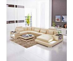 Its-Me Futuristische Designer Sofa Kombinationen|von Uns konfiguriert oder selbst stylen|feinstes weiches Leder|Wohnlandschaft|Ledercouch|LED|Bluetooth Lautsprecher|USB|