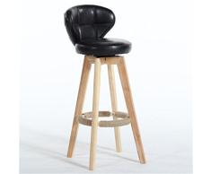 George FF] Hocker Barstuhl aus massivem Holz/Nordic Barhocker/Drehhocker/Rückenlehnen Barhocker/Barhocker/einfacher Frontchair (Farbe : #1)