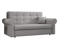 Schlafsofa Viva Silver III mit Bettkasten, Bettsofa mit abgerundete Armlehnen, 3 Sitzer Polstersofa mit Schlaffunktion, Sofagarnitur inkl. Kissen, Sofa, Farbauswahl, Wohnlandschaft (Mono 244)