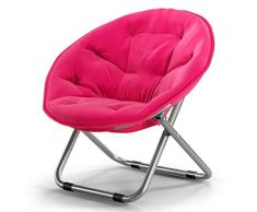 MLTYQ Chaiselongue, Sofastuhl Mondstuhl Sonnenstuhl Fauler Stuhl Radarstuhl Liege Rücken Weicher Stoff, breites und stabiles Design (Farbe: Pink)